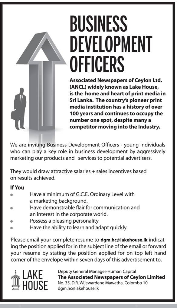 Business Development Officer - The Associated Newspapers of Ceylon Limited